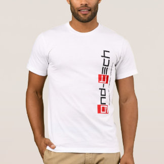 gndの白い側面のロゴ tシャツ