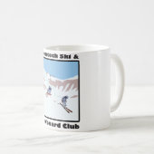 GNEのスキーおよびスノーボードクラブ コーヒーマグカップ (正面右)