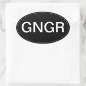 GNGRジンジャーオーバルバンパーステッカー 楕円形シール (バッグ)