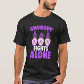 Gnobody Fights Alone Epilepsy Gnome Epilepsy Aware Tシャツ (正面)