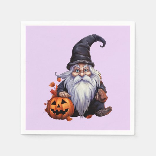 Gnom gnome Halloween スタンダードカクテルナプキン (正面)