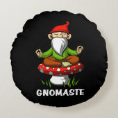 Gnomasteの禅のヨガの庭の格言の黙想 ラウンドクッション (正面)