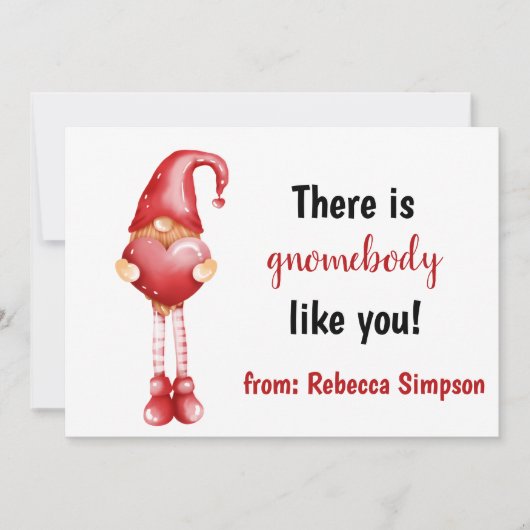 Gnombodyのような可愛い愛バレンタインデー休日 シーズンカード (正面)