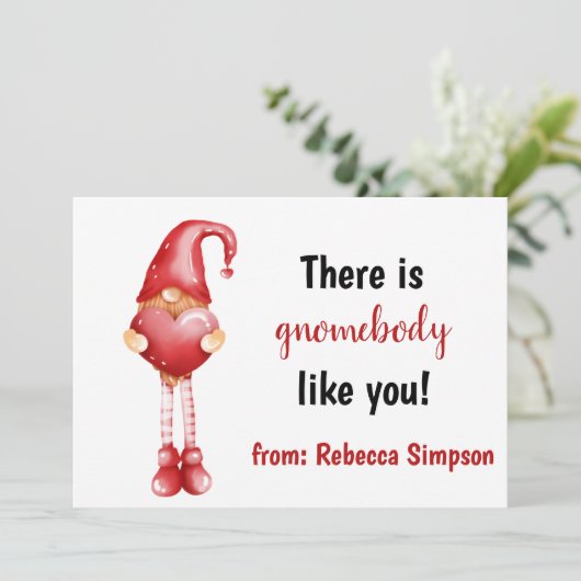 Gnombodyのような可愛い愛バレンタインデー休日 シーズンカード (スタンド正面)