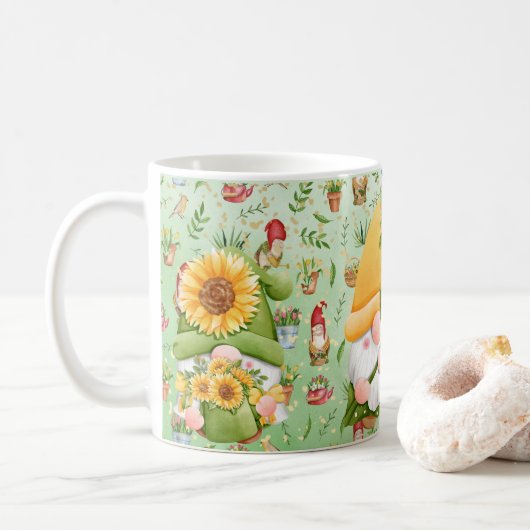 GNOME ひまわり、Gnome愛好家、コーヒー コーヒーマグカップ (ドーナツ)