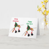 GNOME もクリスマス/お正月にお願い事を！ カード (黄色い花)