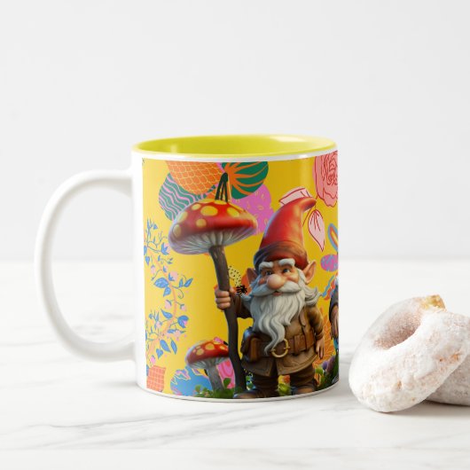 GNOME クリスマスマグ, ノーム愛好家向け, コーヒー ツートーンマグカップ (ドーナツ)