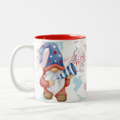 GNOME クリスマスマグ、Gnome好きのためのコーヒー ツートーンマグカップ (左)