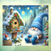 Gnome and Birdhouse Window Cling ウィンドウサイン (シート3)