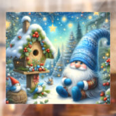 Gnome and Birdhouse Window Cling ウィンドウサイン (シート2)