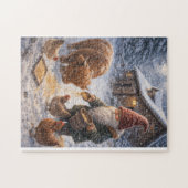 Gnome and mini Highland cow ジグソーパズル (横)