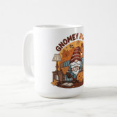 Gnome at home seasonal pumpkin design コーヒーマグカップ (正面左)