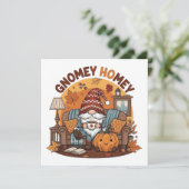 Gnome at home seasonal pumpkin design セーブザデート (スタンド正面)