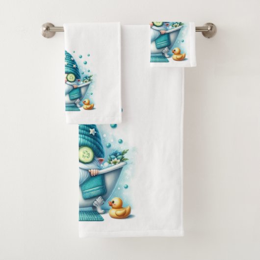 Gnome Bath Towel Set-Hand, Bath, Washcloth バスタオルセット (インサイチュ)