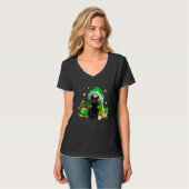 Gnome Black Cat Shamrock St Patricks Day Kitten Gi Tシャツ (正面フル)