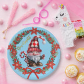 Gnome Bon Appétit Holiday Plate ペーパープレート (パーティー)