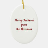 Gnome Ceramic Oval Christmas Ornament セラミックオーナメント (裏面)