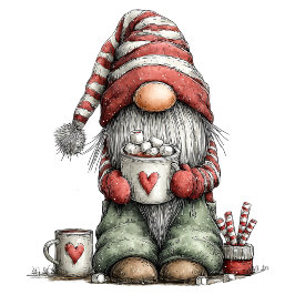 Gnome Ceramic Oval Christmas Ornament セラミックオーナメント