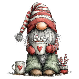 Gnome Ceramic Oval Christmas Ornament セラミックオーナメント