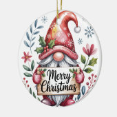 Gnome Christmas Blessings Merry Christmas Ornament セラミックオーナメント (左)