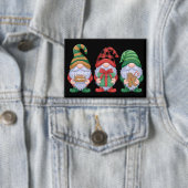 Gnome Christmas Gnomes Cute Gnomies Holidays  缶バッジ (インサイチュ)