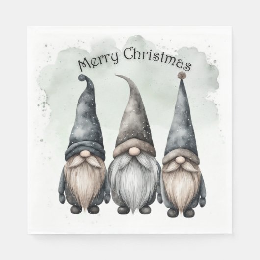 Gnome Christmas Napkins スタンダードランチョンナプキン (正面)