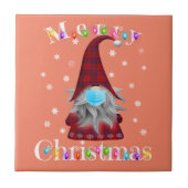 Gnome Christmas Pajamas Face Mask - Garden Gnome タイル (正面)