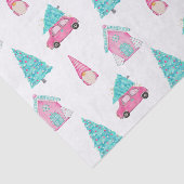 Gnome Cute Pink Peppermint Christmas Pattern  薄葉紙 (詳細)