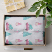Gnome Cute Pink Peppermint Christmas Pattern  薄葉紙 (ギフト)