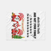 Gnome Deck The Halls And Not Your Family Fa La La  フリースブランケット (正面(横))