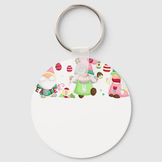 gnome easter, retro, vintage キーホルダー (正面)