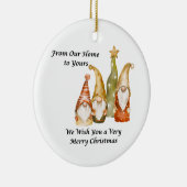 Gnome Family From Our Home to Yours on a  セラミックオーナメント (右)