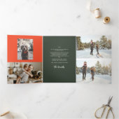 Gnome for the Holidays Christmas 三つ折りクリスマスカード (内部)