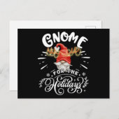 Gnome For The Holidays Christmas Gnome ポストカード (正面/裏面)