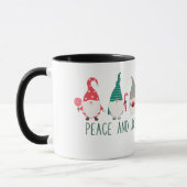 Gnome for the Holidays cute fun Christmas マグカップ (左)