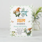 Gnome garden party invitation 招待状 (スタンド正面)