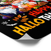Gnome Hallothanksmas Halloween Thanksgiving Christ ポスター (角)