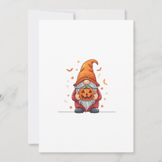 gnome halloween 招待状 (正面)