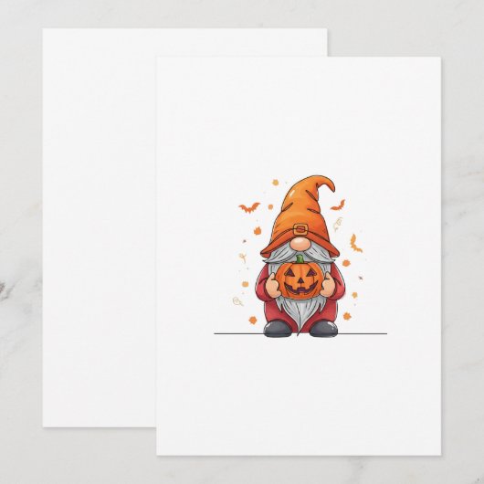 gnome halloween 招待状 (正面/裏面)