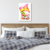 Gnome holding a tulip  キャンバスプリント (インサイチュ (寝室))