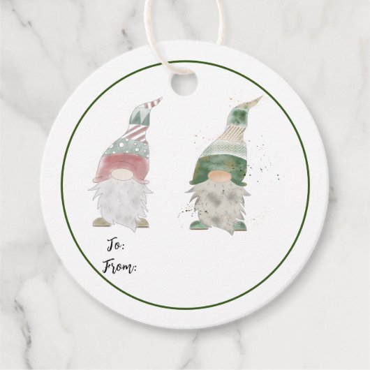 Gnome Holiday Gift Tags フェイバータグ (正面)