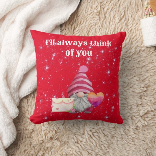 Gnome in love with rainbow heart クッション (ブランケット)