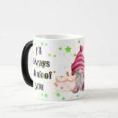 Gnome in love with rainbow heart モーフィングマグカップ (正面左)