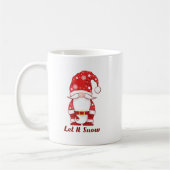 Gnome in Snowflake Hat Let It Snow コーヒーマグカップ (左)