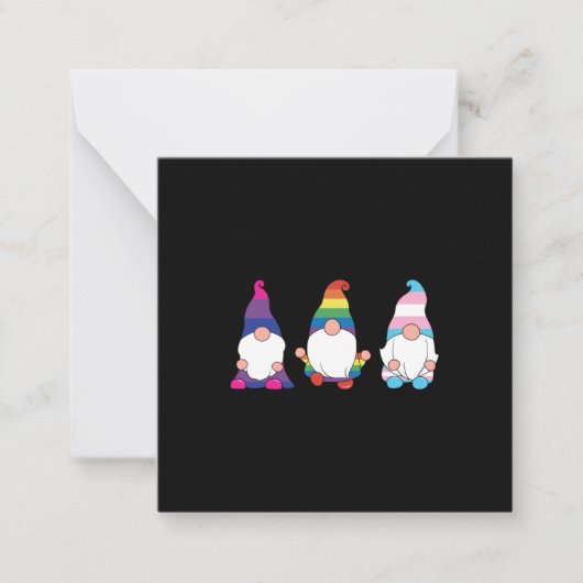 Gnome LGBTQ Bisexual Transsexual Ally ノートカード (正面)