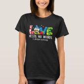 Gnome Love Needs No Words Autism Awareness For Kid Tシャツ (正面)