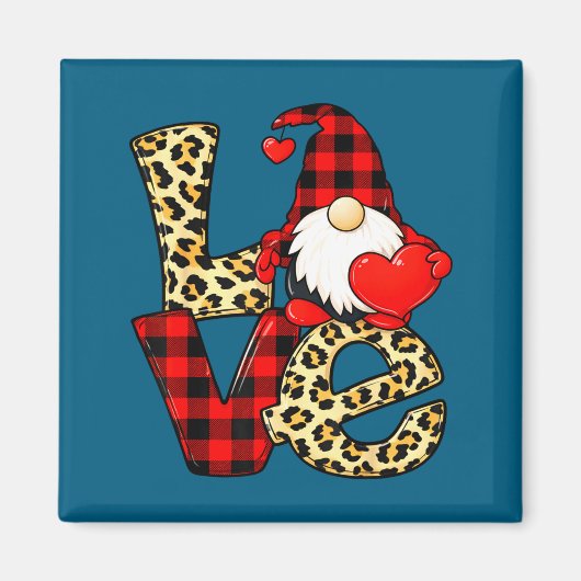 Gnome Love Valentine Gnomes Valentines Day Men Wom マグネット (正面)