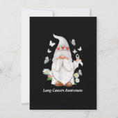 Gnome Lung Cancer Awareness With White Ribbon Gift 招待状 (正面)