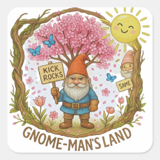 GNOME-MAN’S LAND スクエアシール (正面)