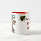 Gnome Merry Christmas ツートーンマグカップ (中央)